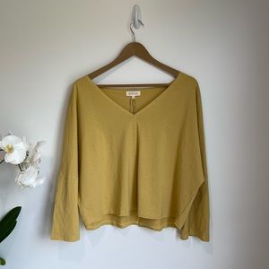 NWT Roolee Yellow Chartreuse Long Sleeve Top